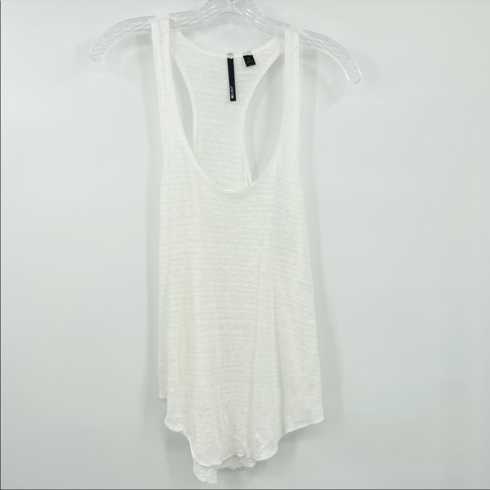 Joes Jeans Ivory White 100% Linen Tank Top Women’s Size Large Lagenlook